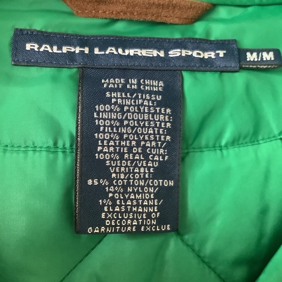 RALPH LAUREN SPORT Quilted Equestrian Vest Polo Crest Old Money Heritage Prep M - Picture 7 of 13